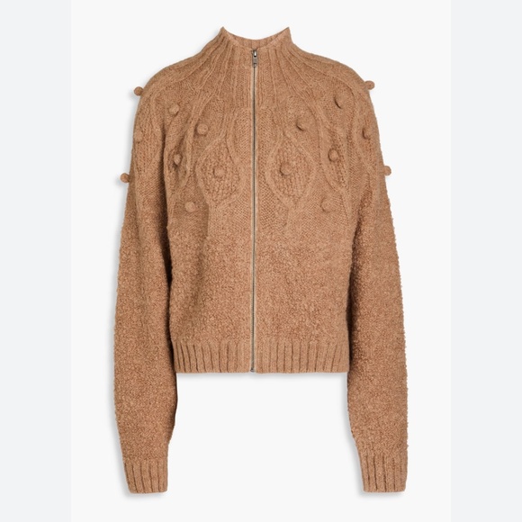 FRAME Pom pom-embellished alpaca-blend cardigan - Picture 2 of 6